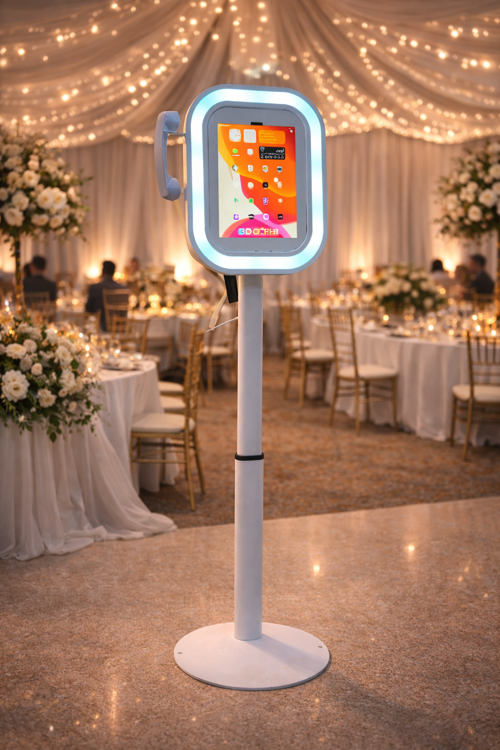 iPad audio video guestbook telephone stand