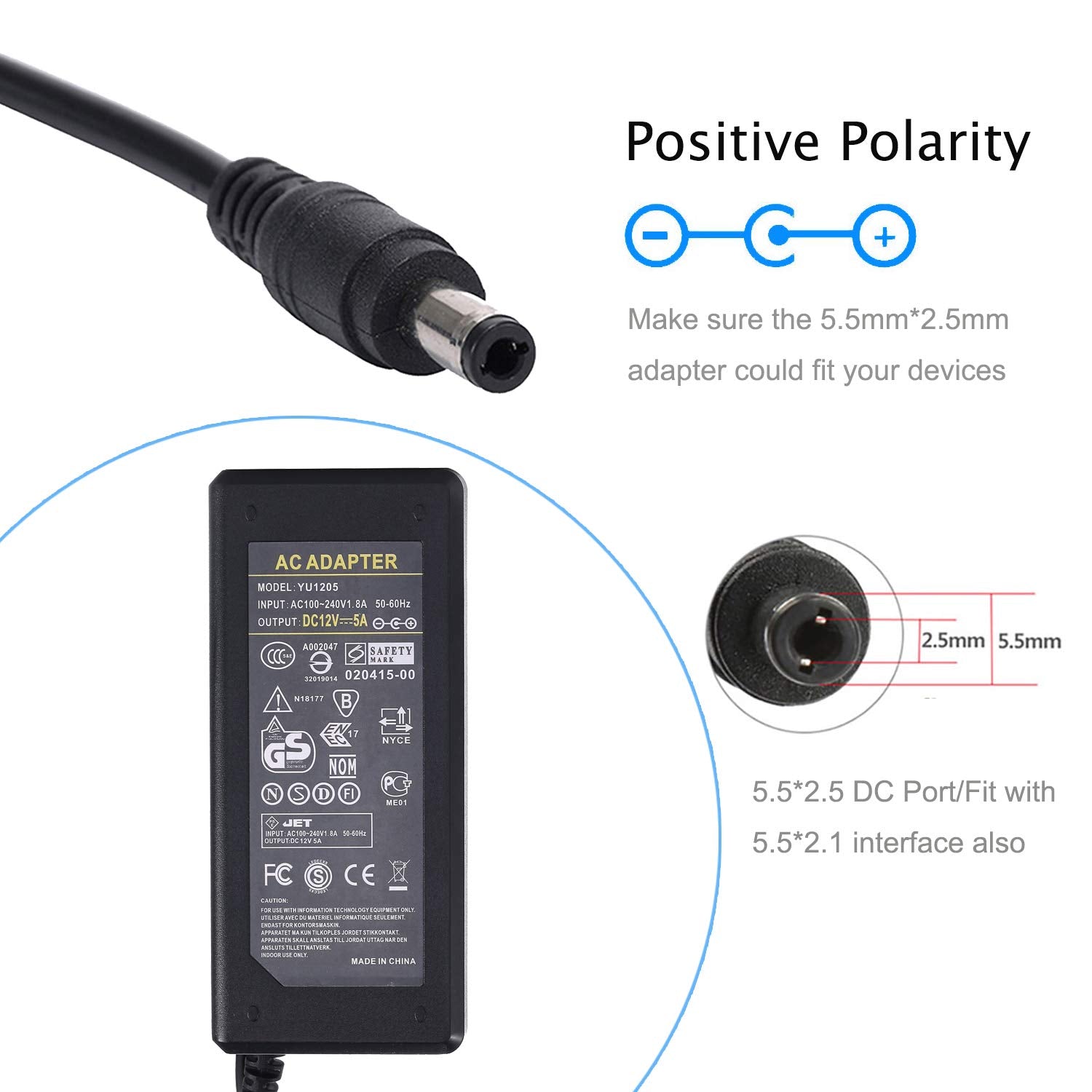 Photo booth power cable and adaptor