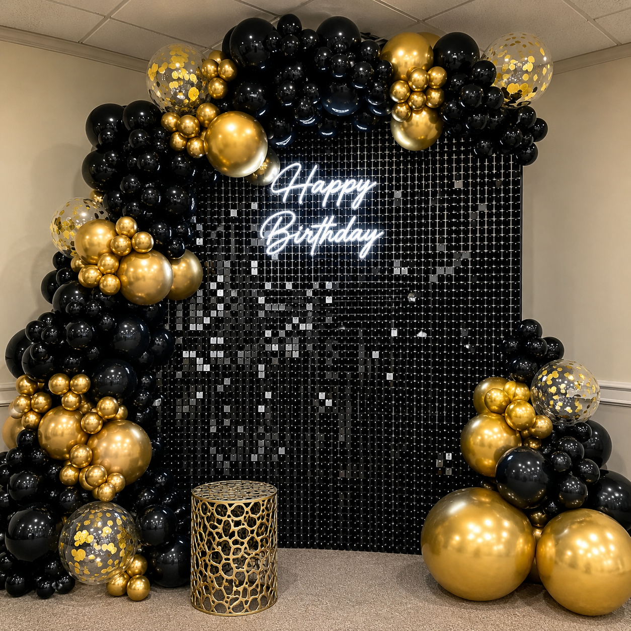 Shimmer sequin wall backdrop with frame