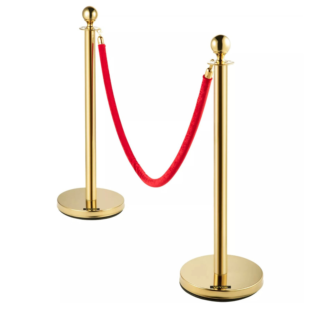 Gold crowd control barriers, posts and stanchions