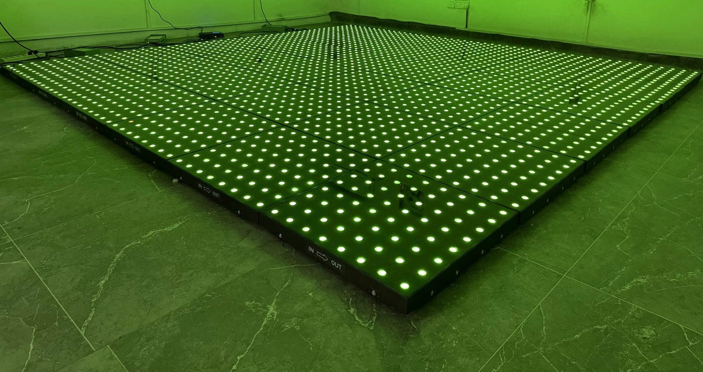 Digital LED glass dance floor for events