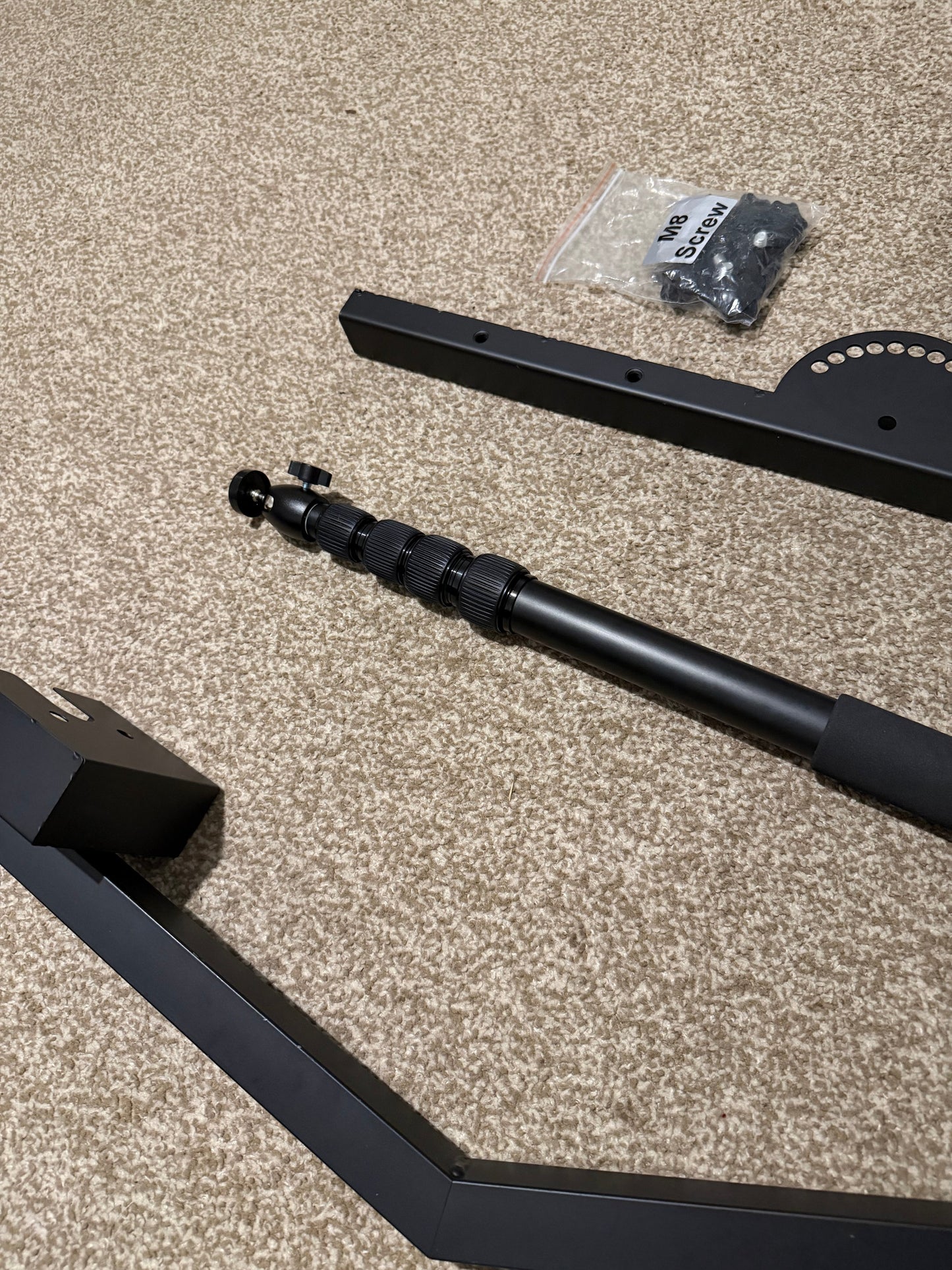Telescopic metal replacement arm for 360 photo booth