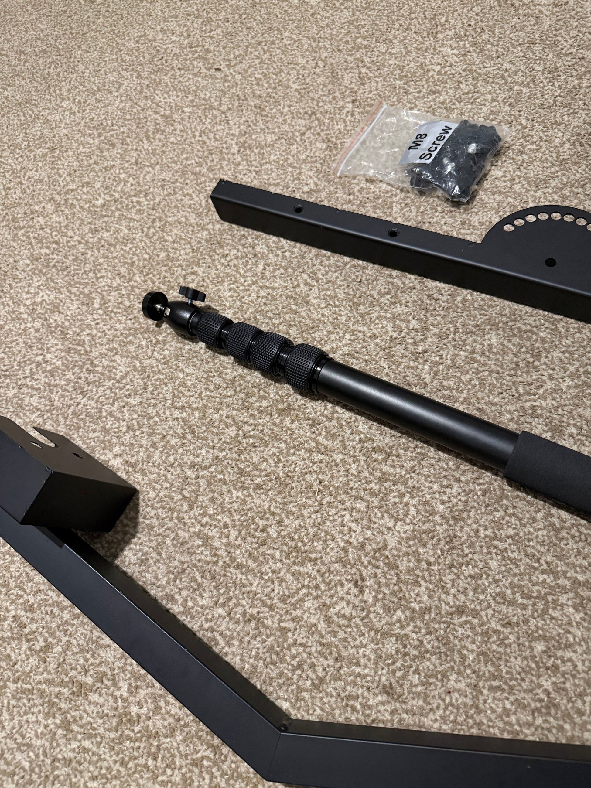 Telescopic metal replacement arm for 360 photo booth