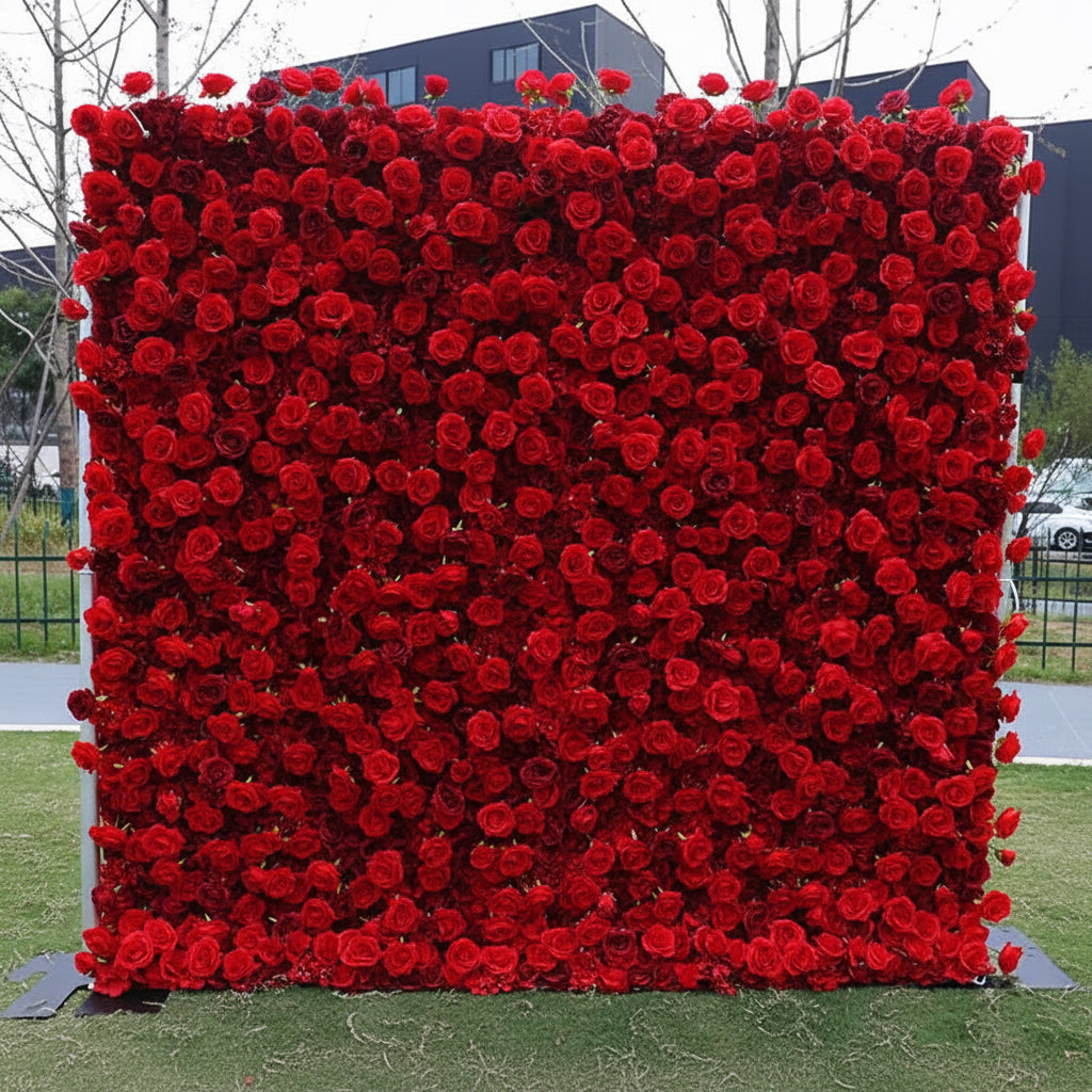 Flower wall backdrop with frame for photo booths and events