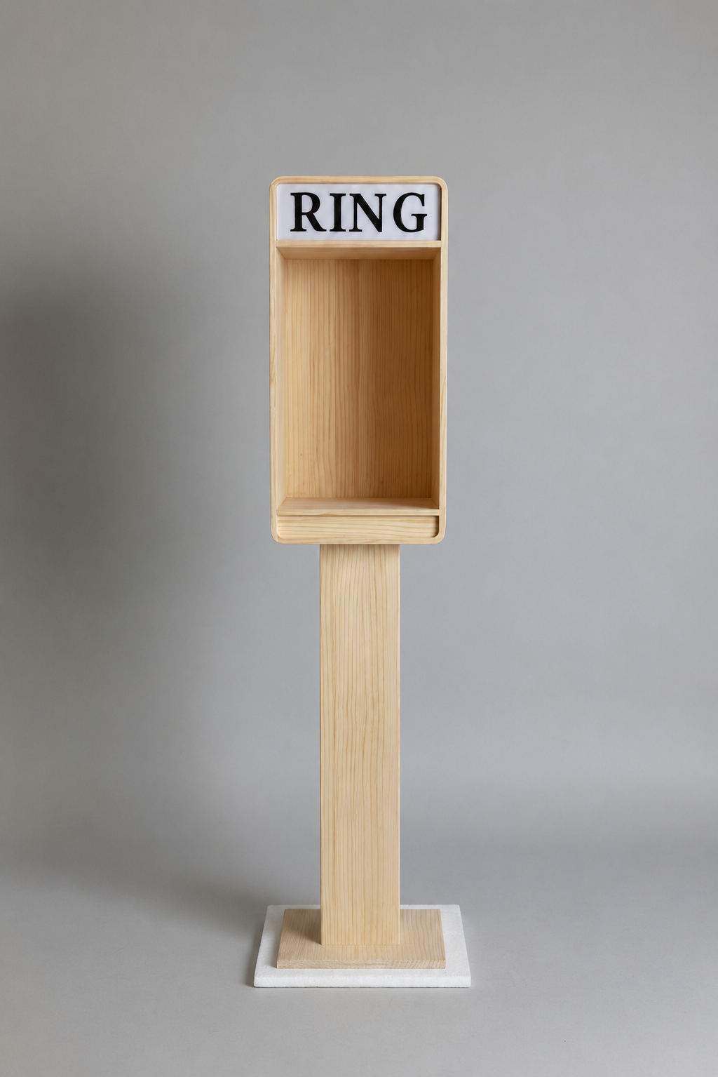 Vintage wooden audio video guestbook telephone stand