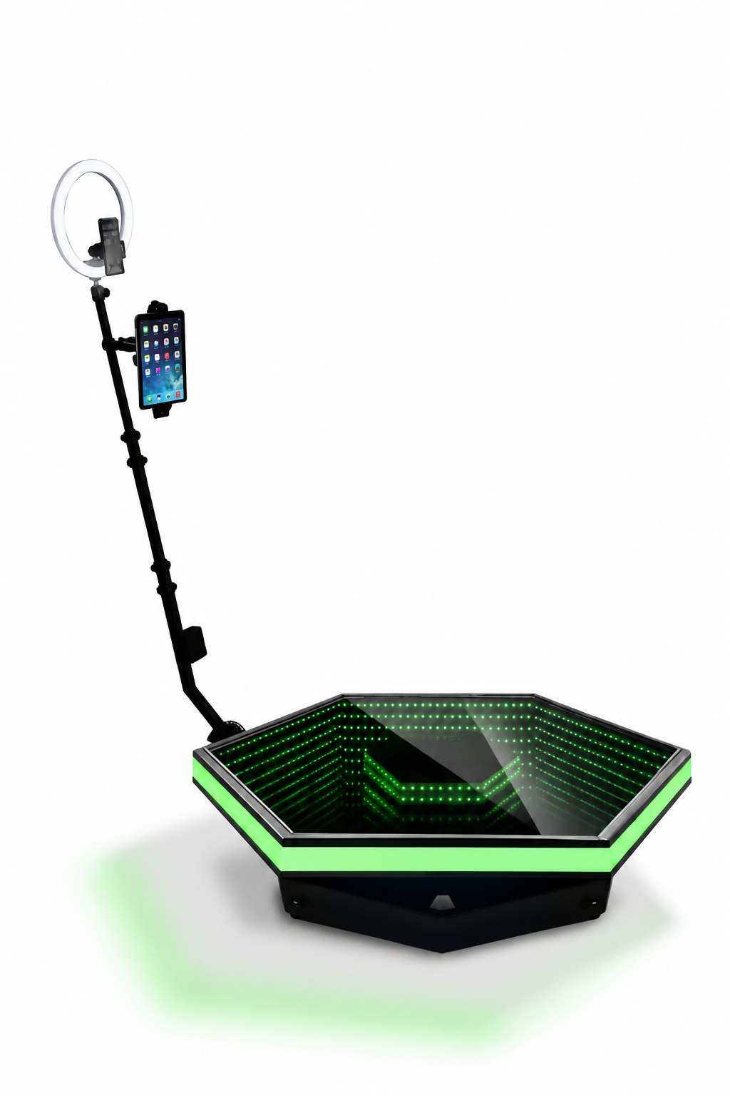 Hexagon infinity glass LED 360 photo booth