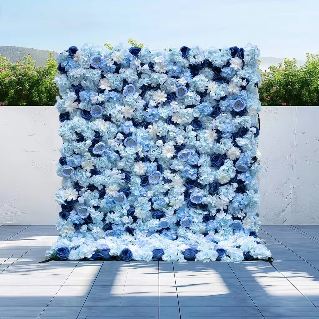 Flower wall backdrop with frame for photo booths and events