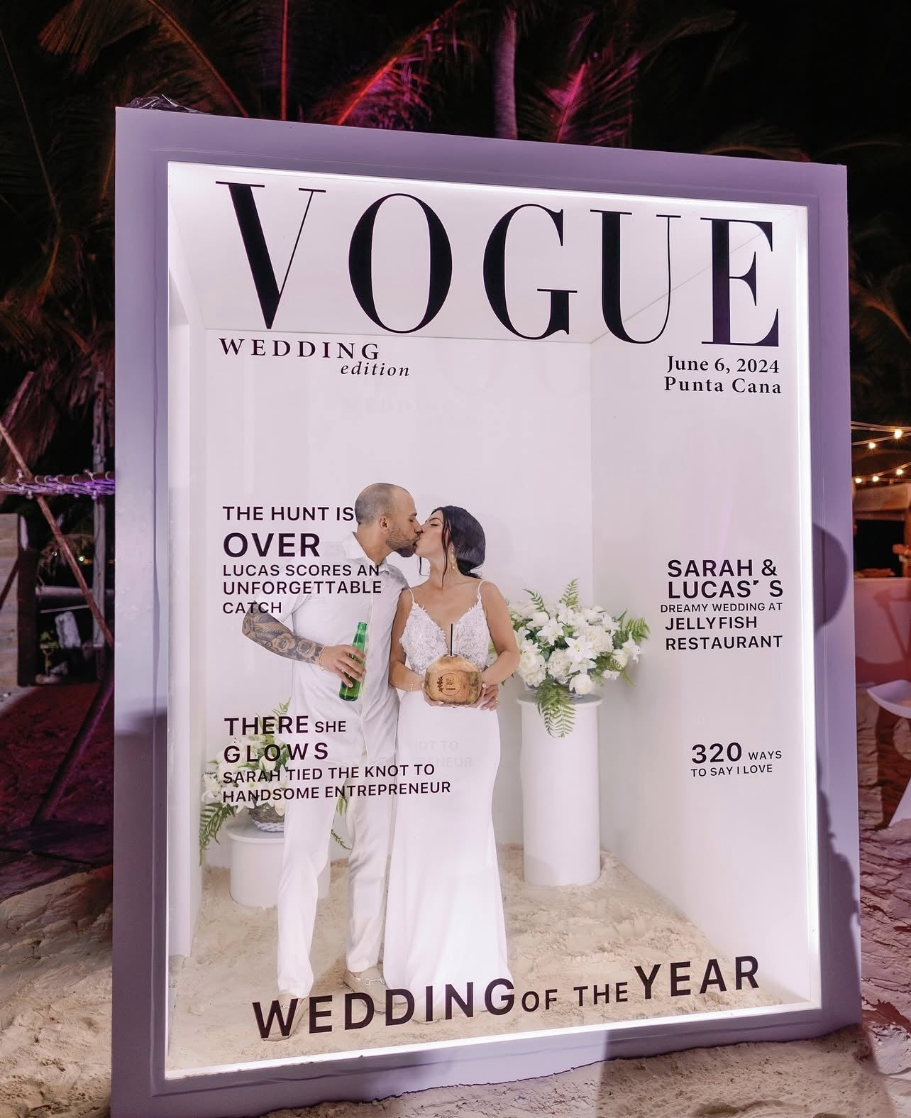 Vogue magazine-style MDF photo booth enclosure