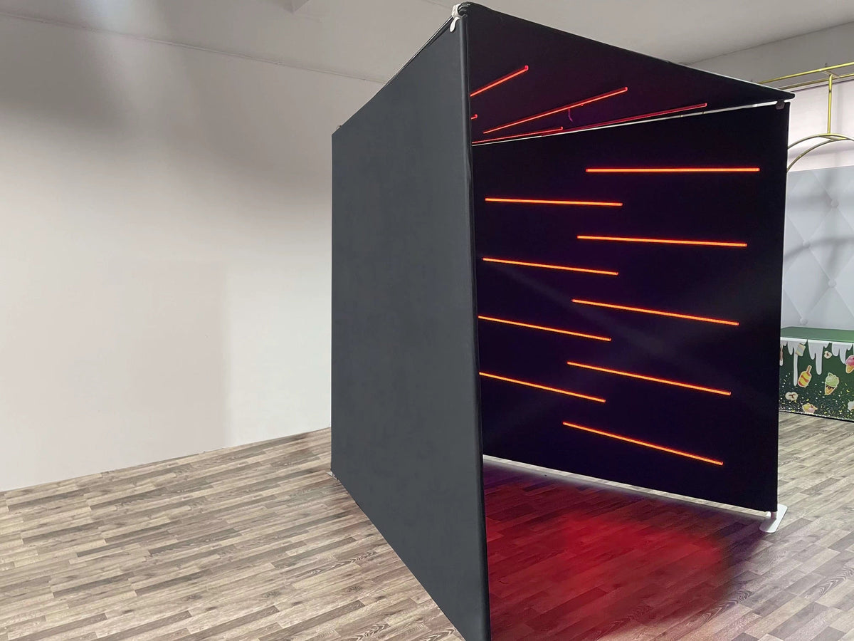 Vogue tunnel LED photo booth backdrop enclosure