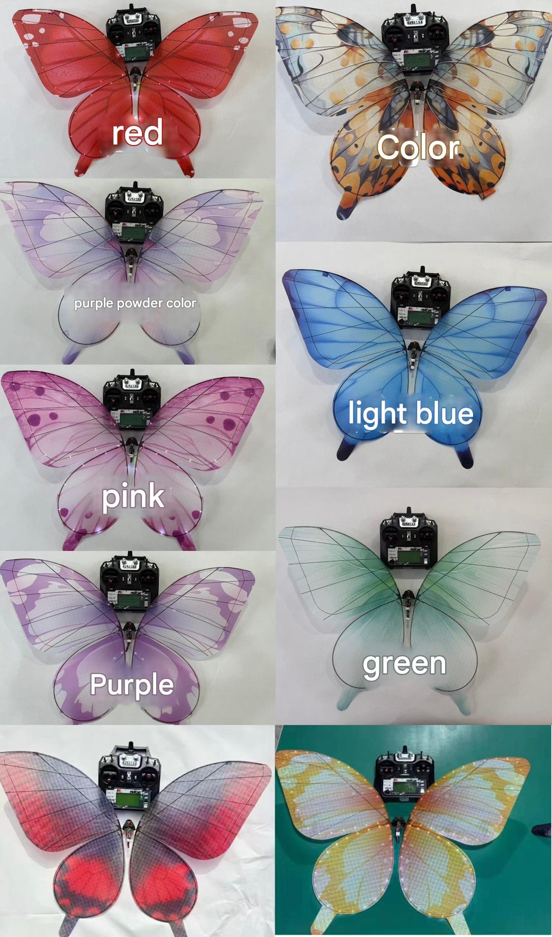 Remote-controlled flying butterfly drone for weddings