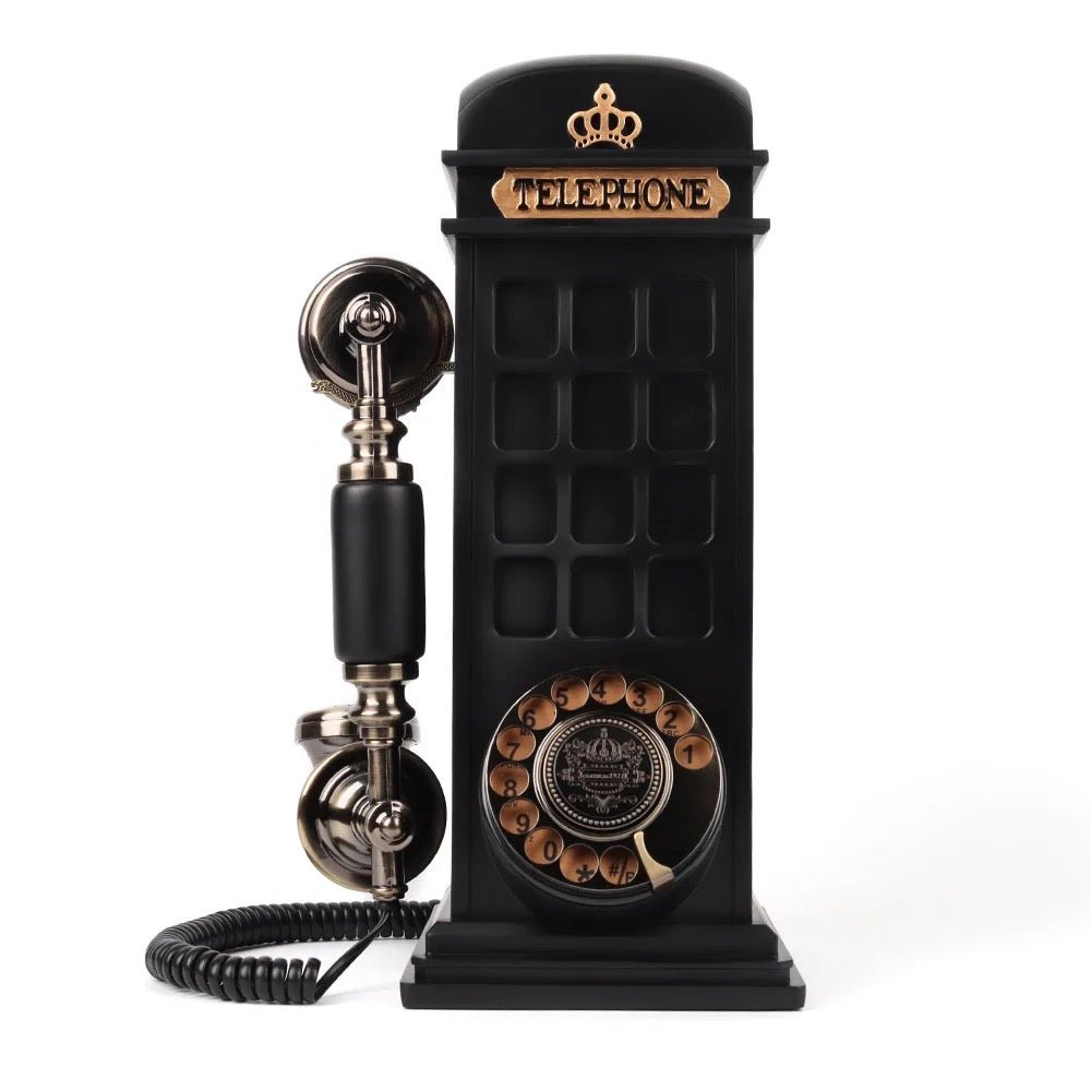 Vintage telephone audio guestbook that records voice messages