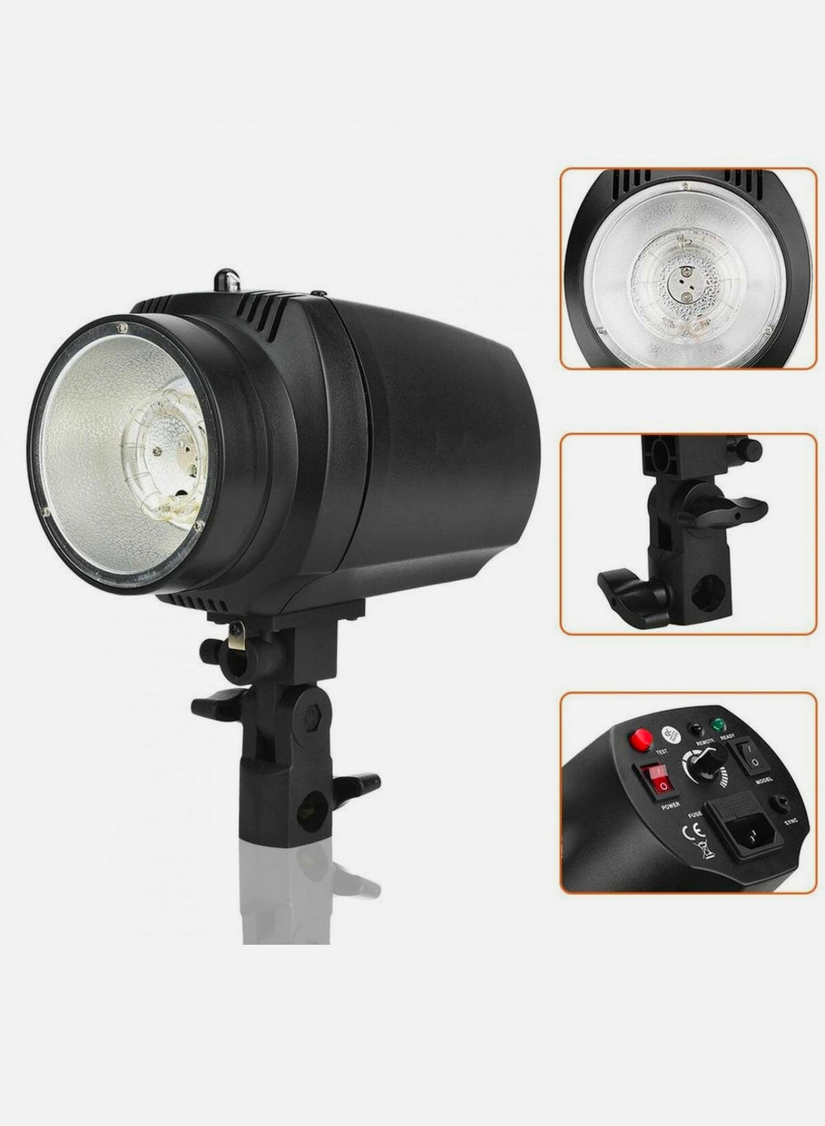 Flash and still light with umbrella for studio and events