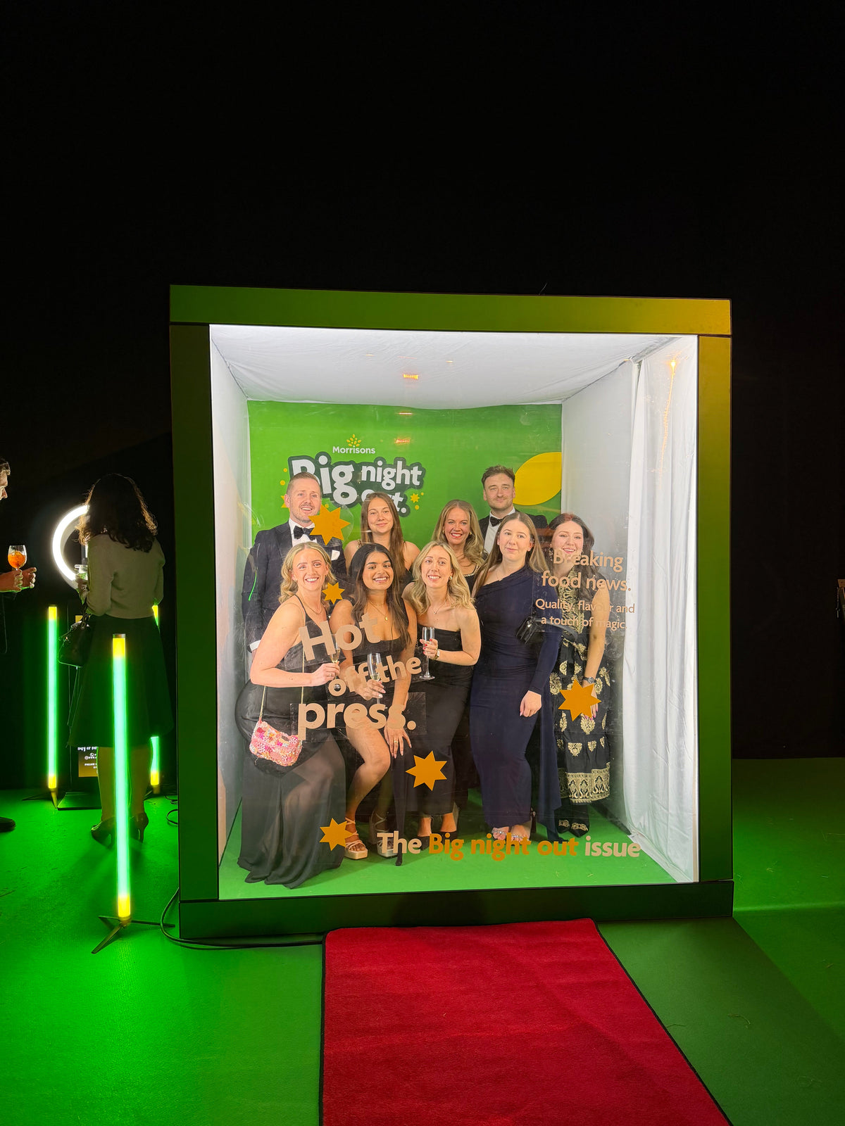 Vogue magazine-style photo booth enclosure