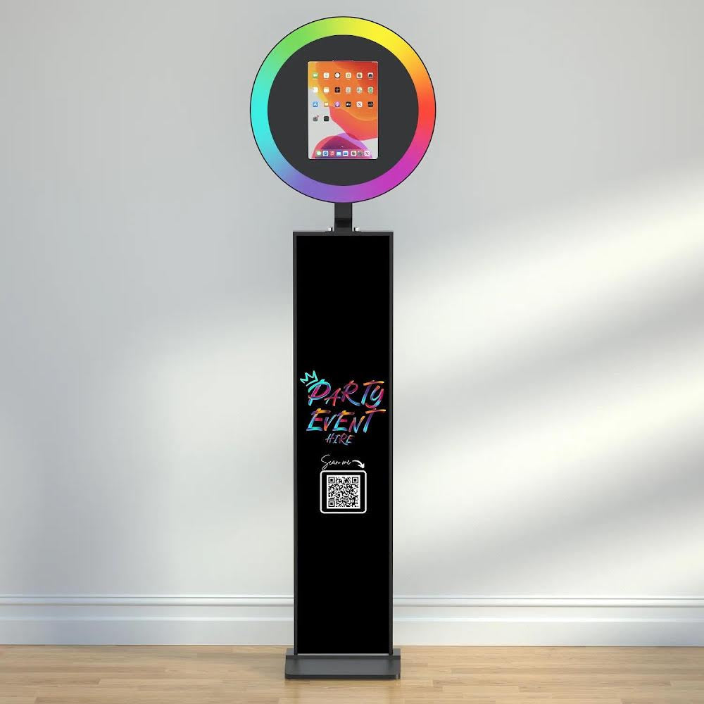 iPad Selfie Pod Photo Booth - Portable Booth with LED Ring Light