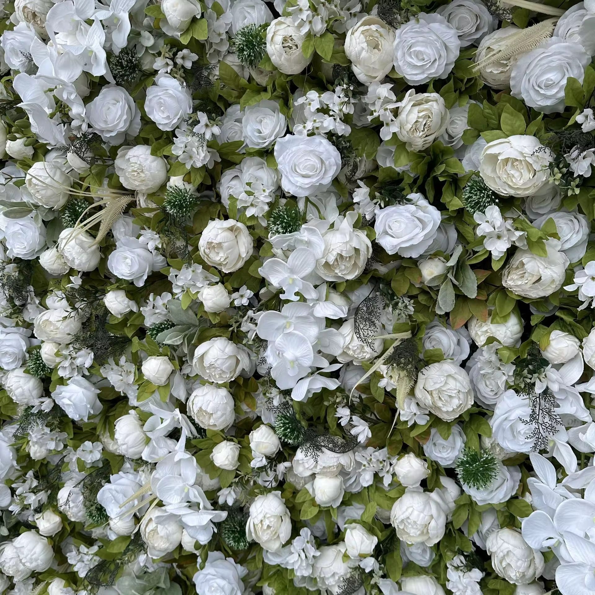 Flower wall backdrop with frame for photo booths and events