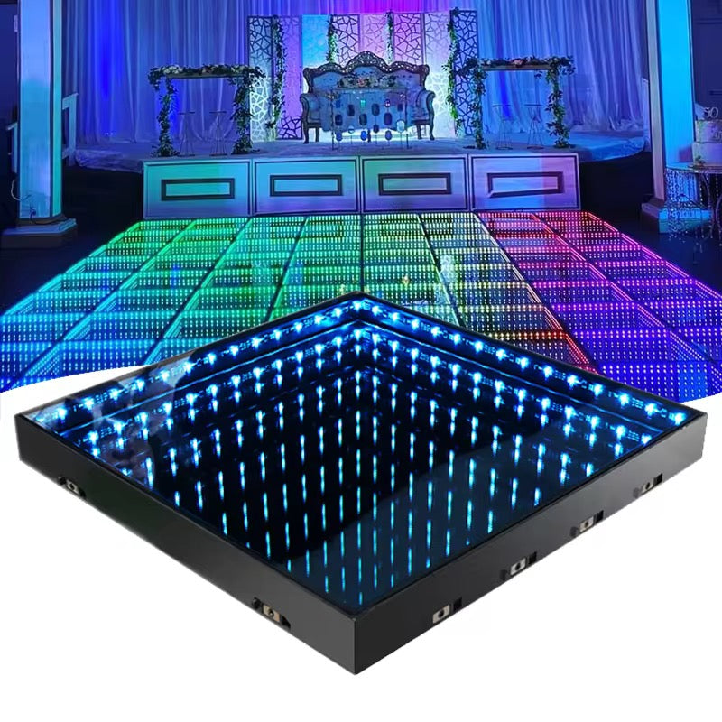 Infinity glass LED dance floor for events