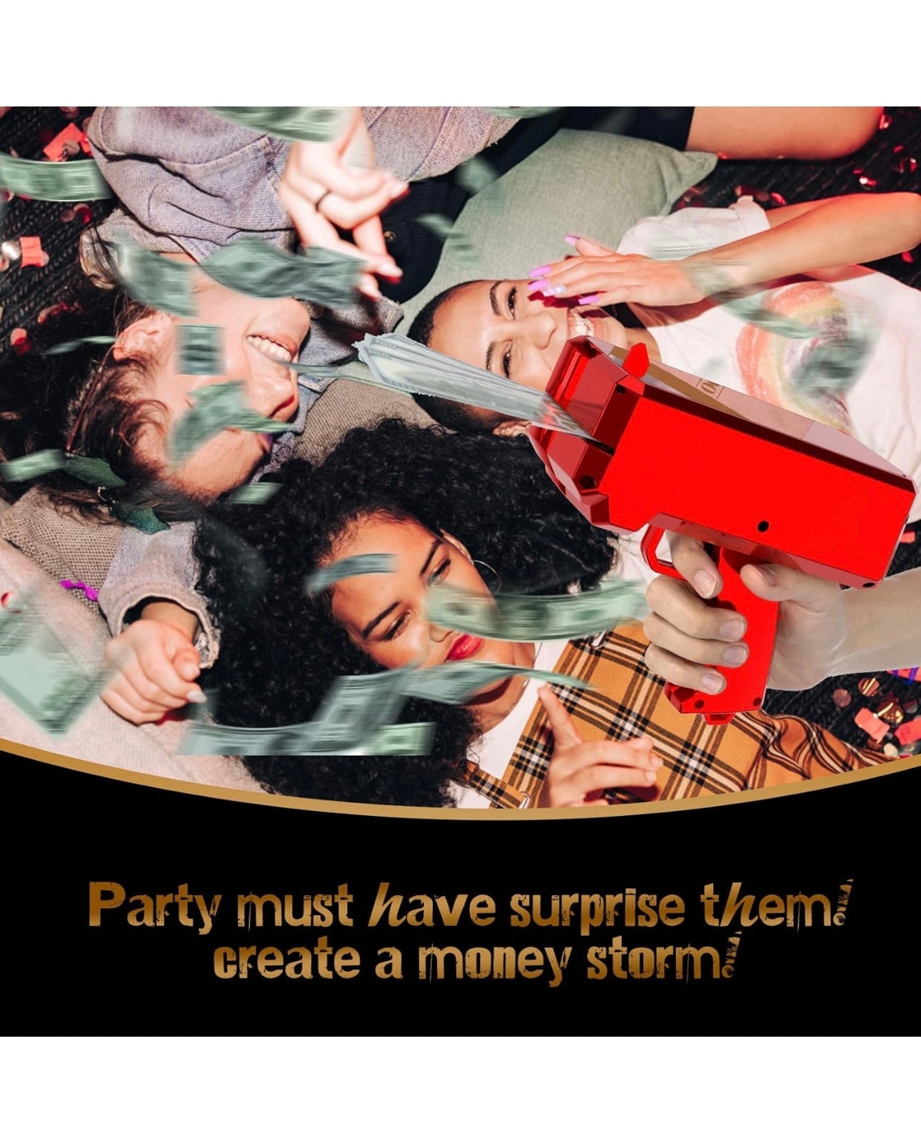 Money Gun with Prop Cash - Six Colours