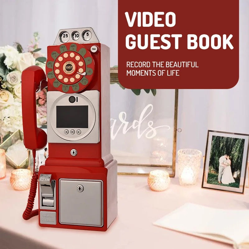 Small audio video guestbook telephone