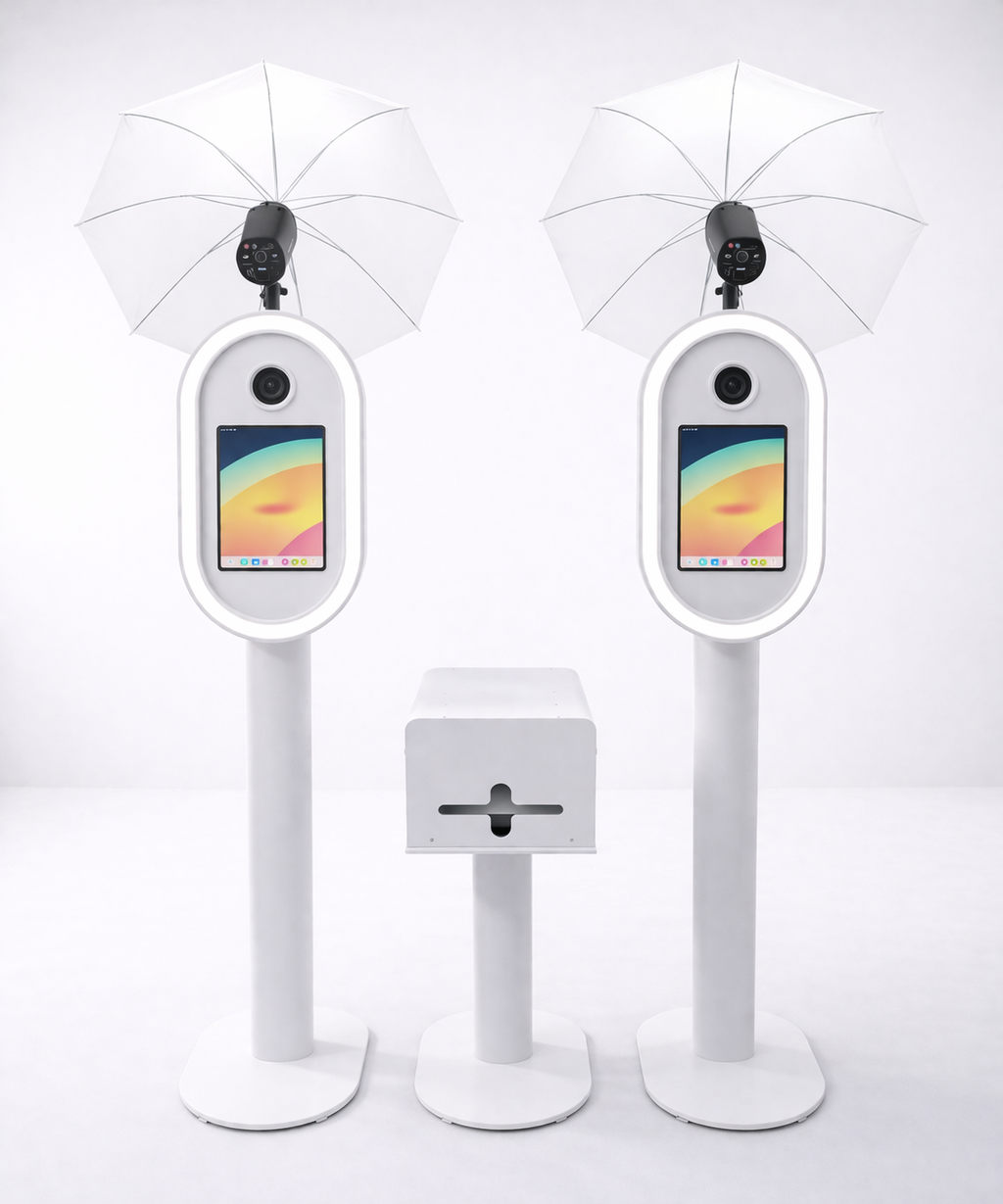 Premier Metal DSLR & iPad Selfie Pod Photo Booth with LED Ring Light