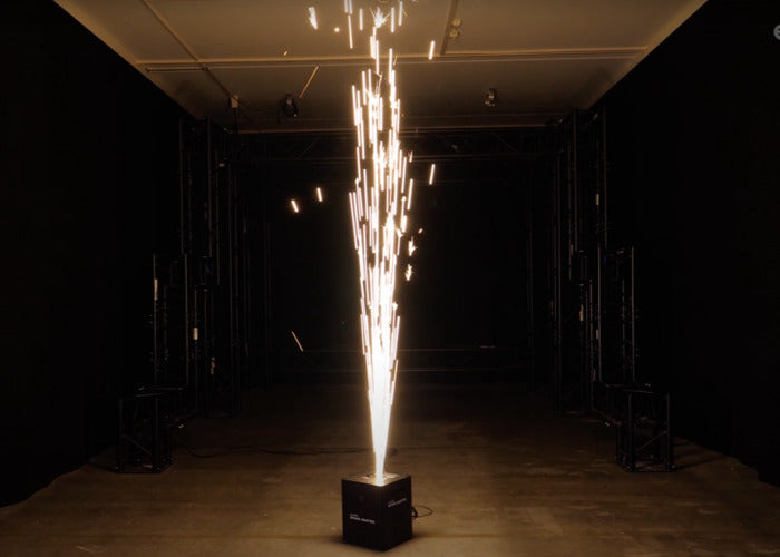 Cold spark machine for indoor spark fountains