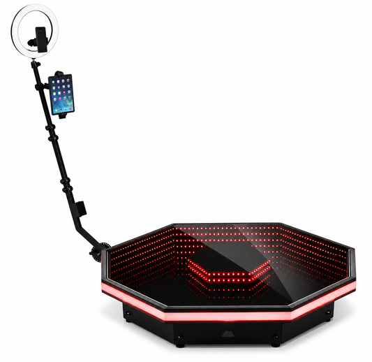 Hexagon infinity glass LED 360 photo booth