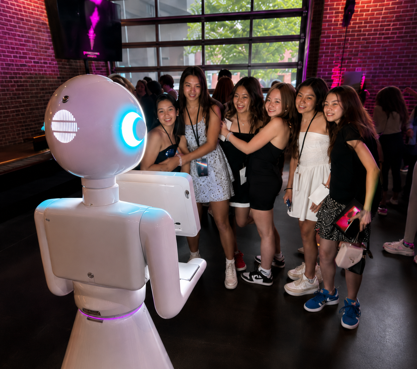Roaming robot DSLR and iPad photo booth