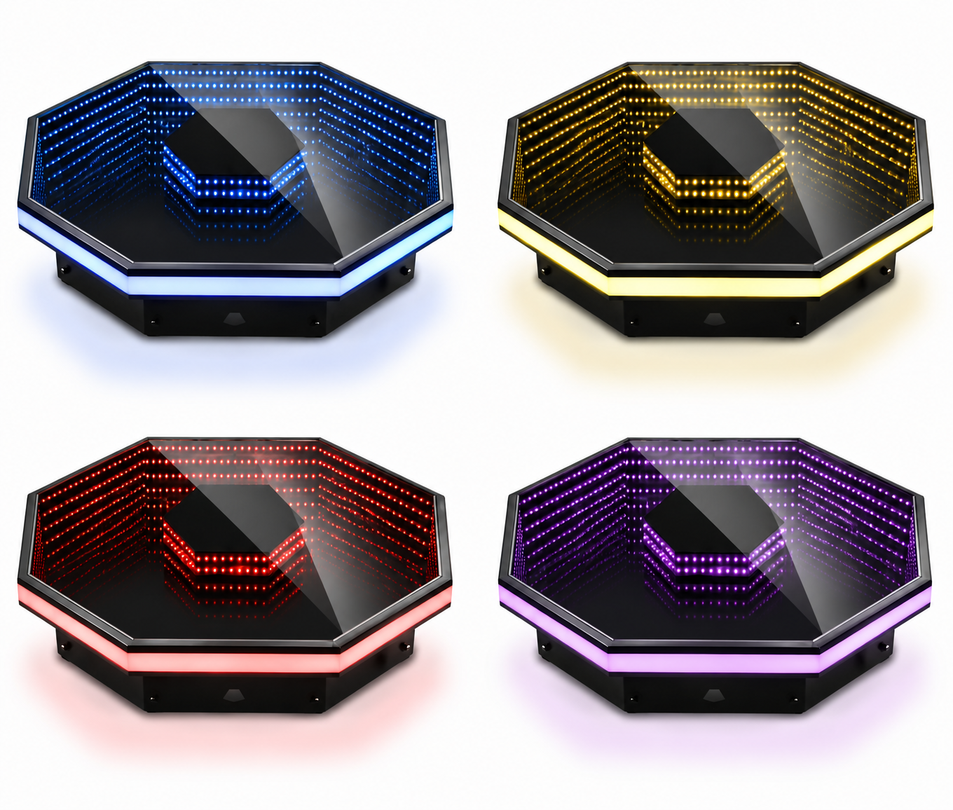 Hexagon infinity glass LED 360 photo booth