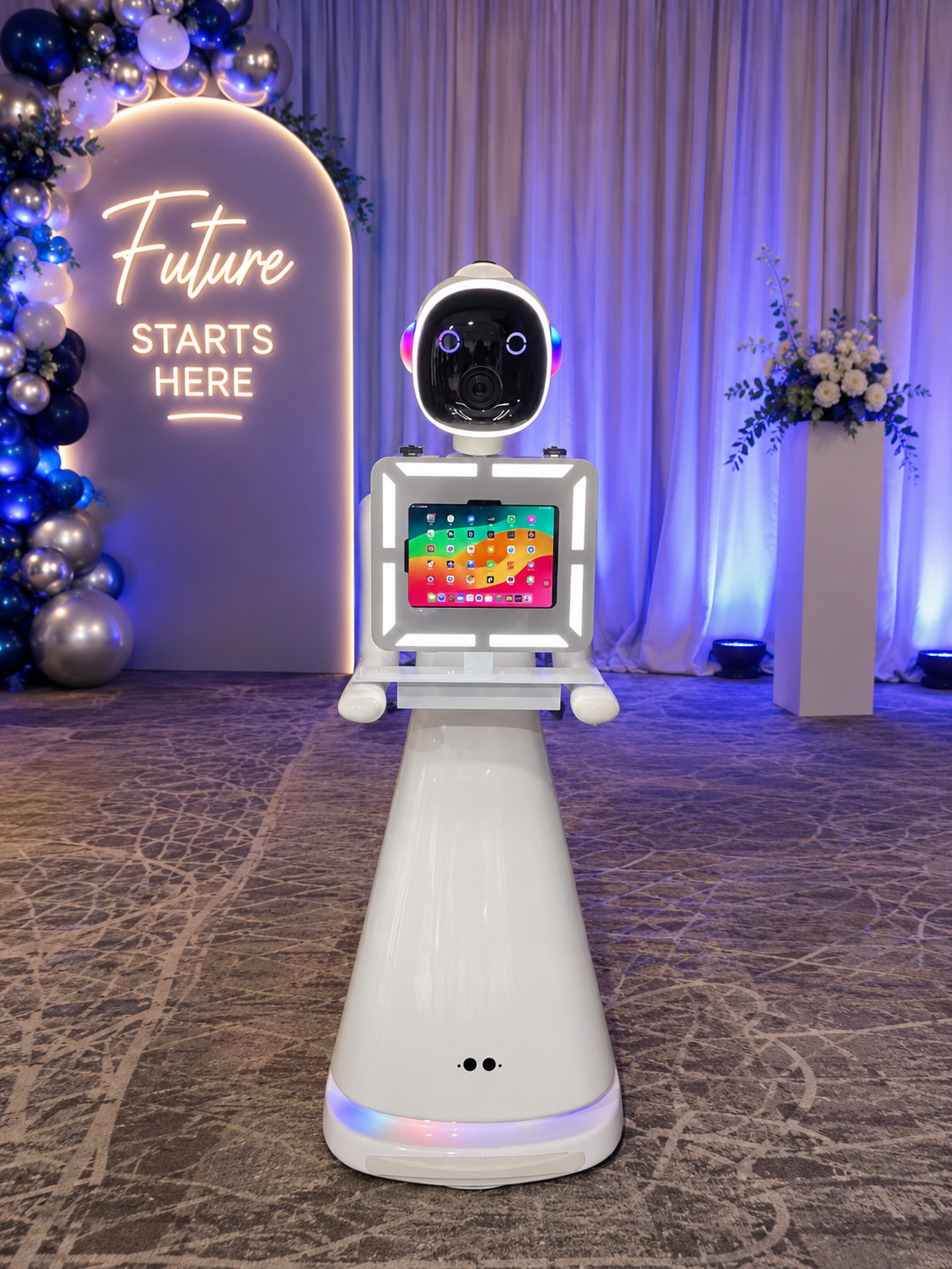 Roaming robot DSLR and iPad photo booth