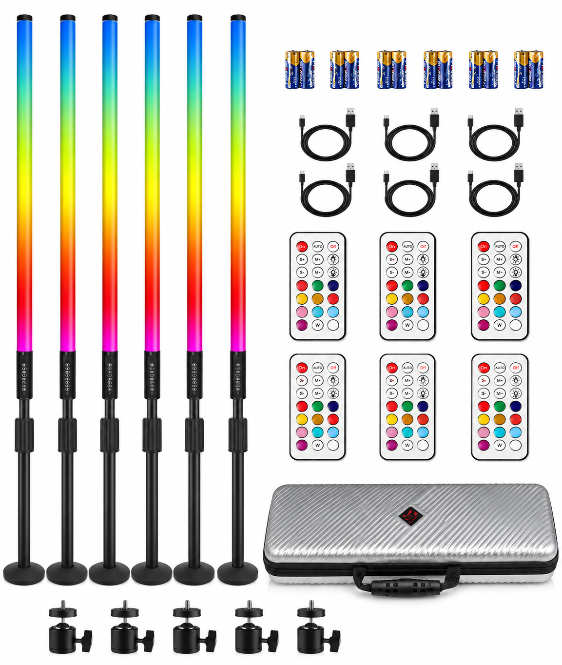 Wireless RGB LED tube lights for events