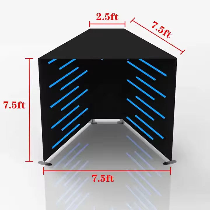 Vogue tunnel LED photo booth backdrop enclosure