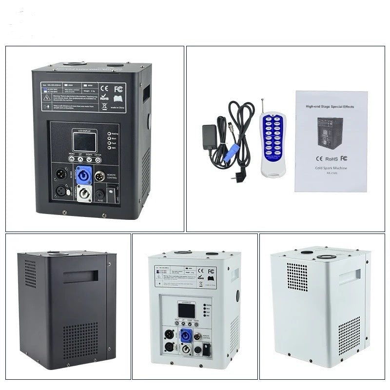 Cold spark machine for indoor spark fountains