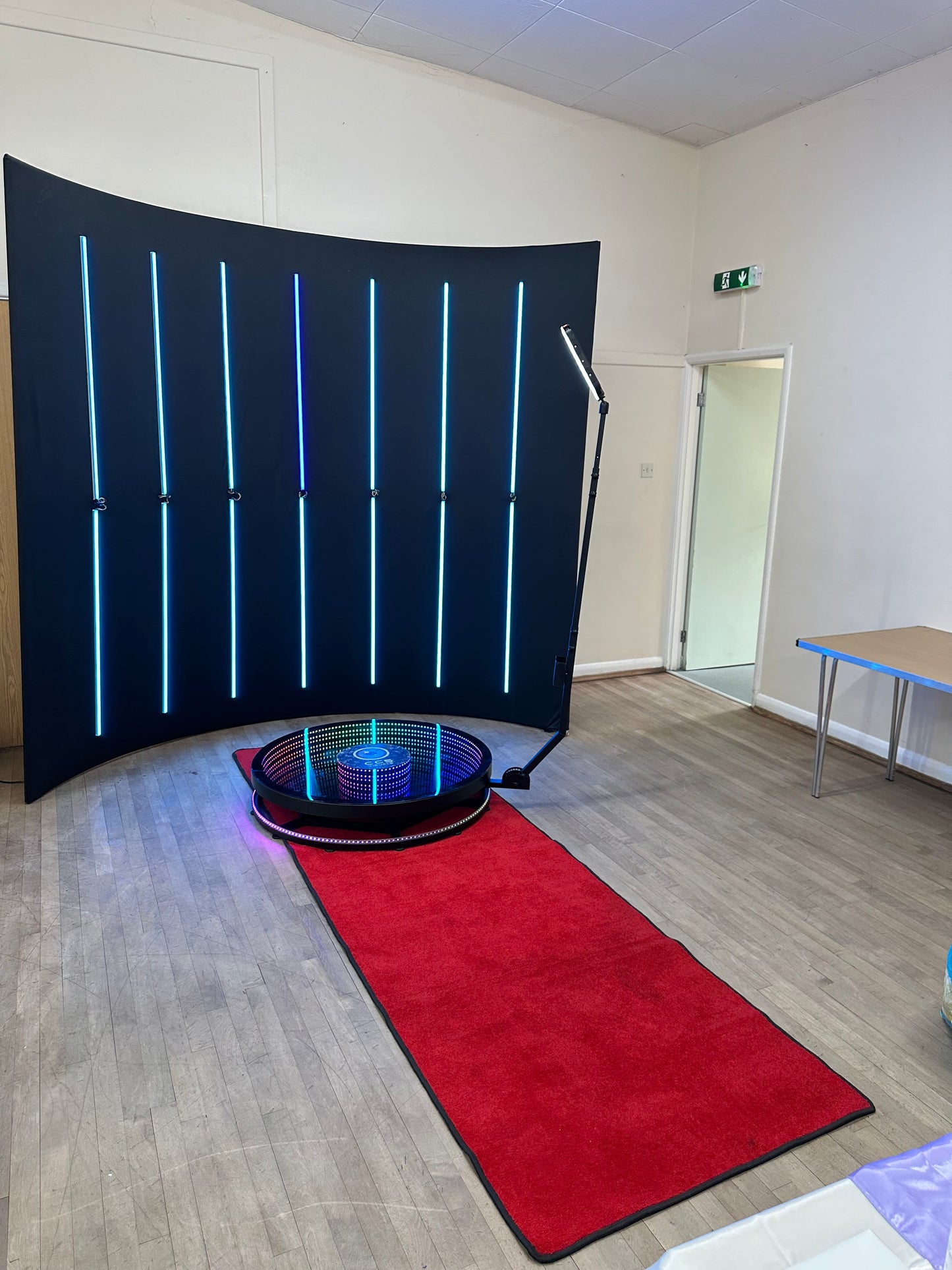 LED 360 video booth for weddings and parties