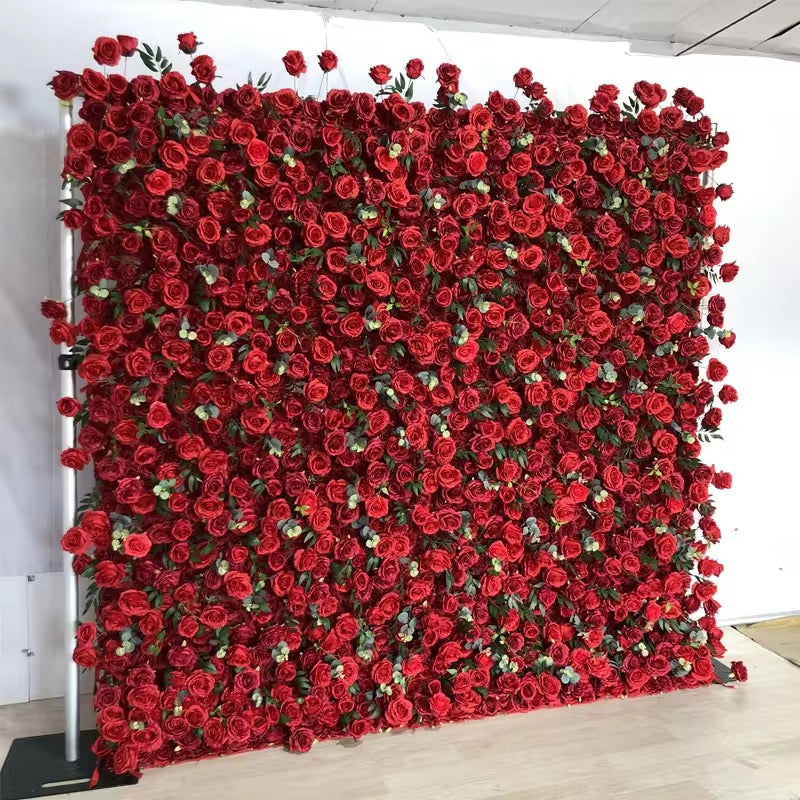 Flower wall backdrop with frame for photo booths and events