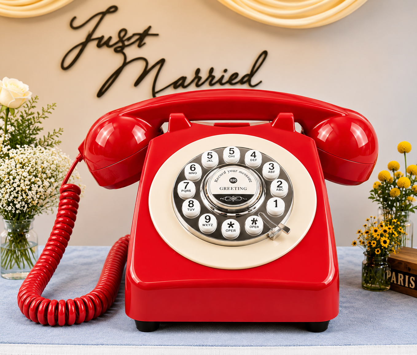 Audio guestbook telephone for weddings and events