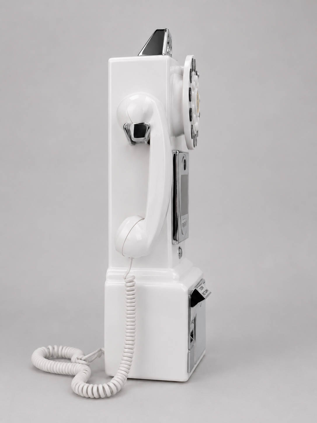 Large vintage turntable audio video guestbook telephone