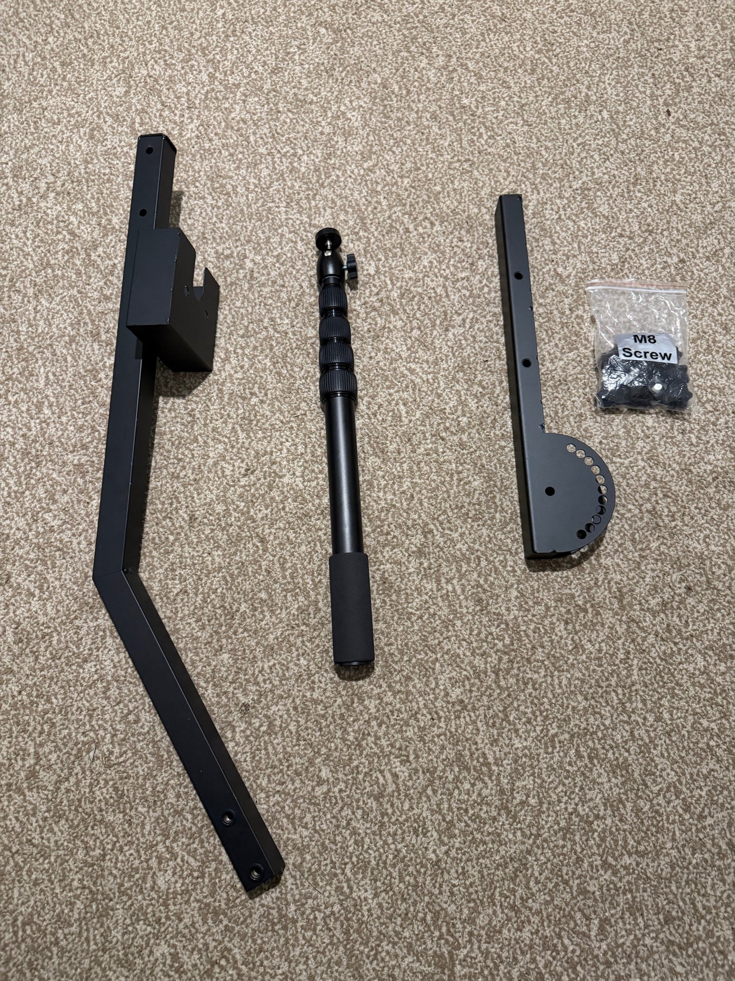 Telescopic metal replacement arm for 360 photo booth
