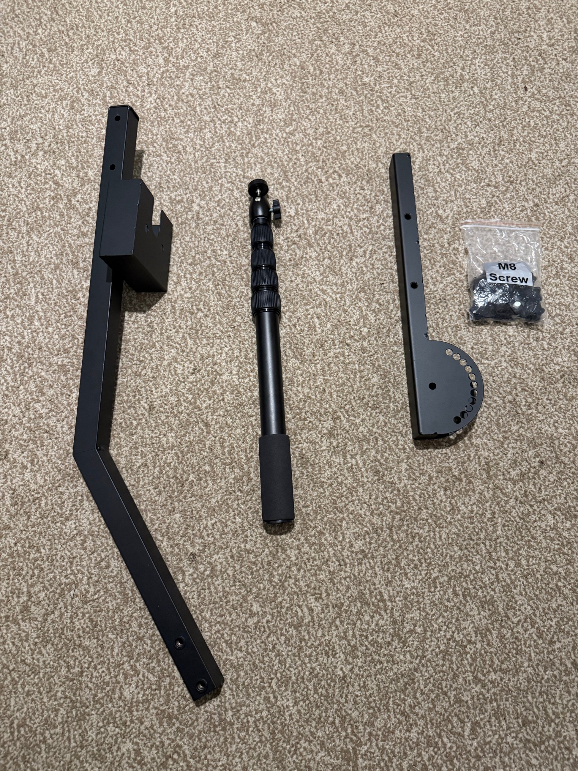 Telescopic metal replacement arm for 360 photo booth