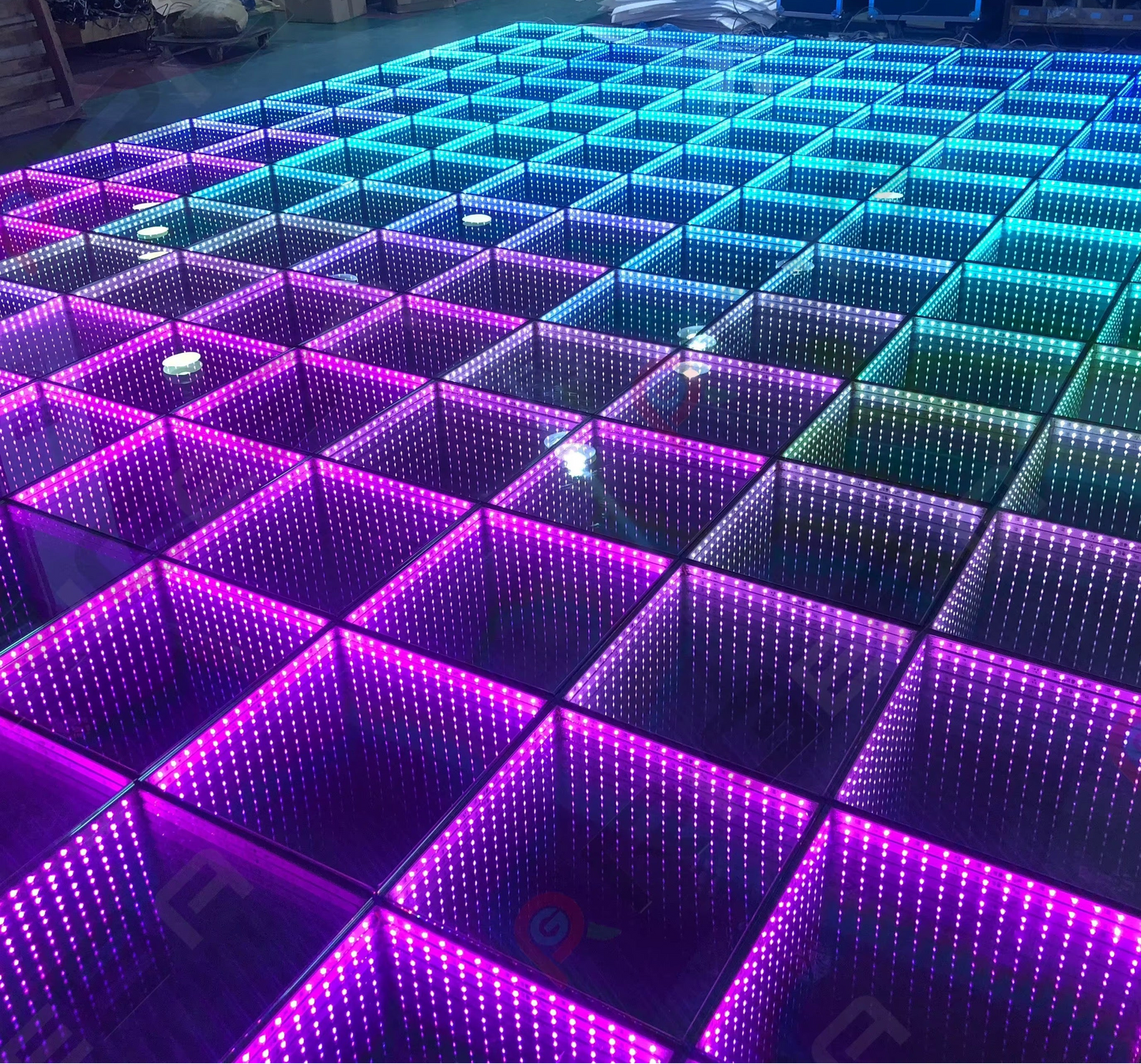 Infinity glass LED dance floor for events
