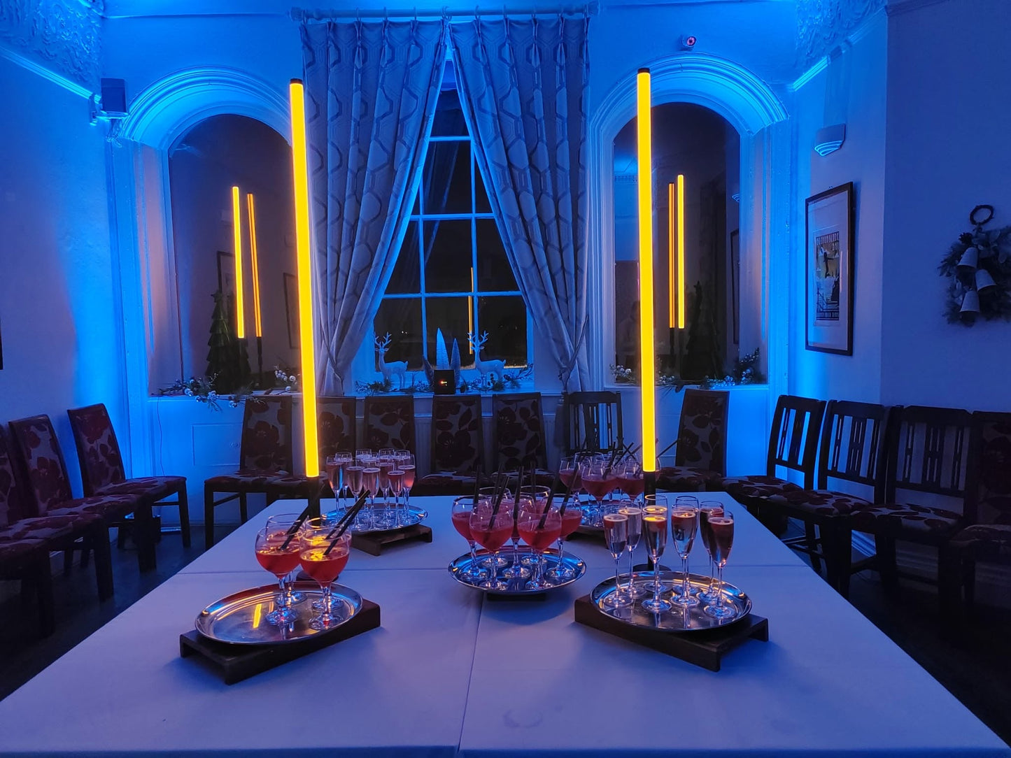 Wireless RGB LED tube lights for events