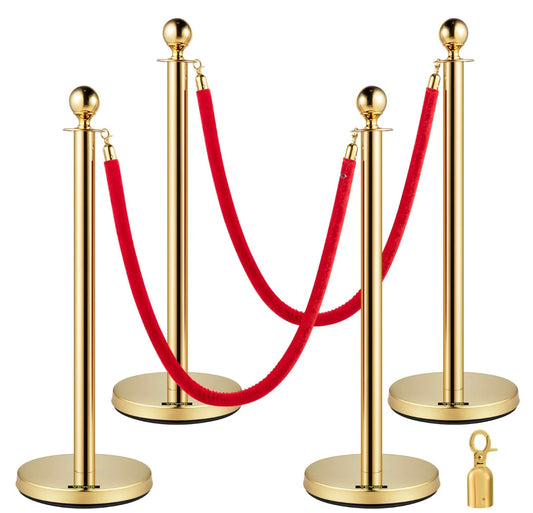 Gold crowd control barriers, posts and stanchions