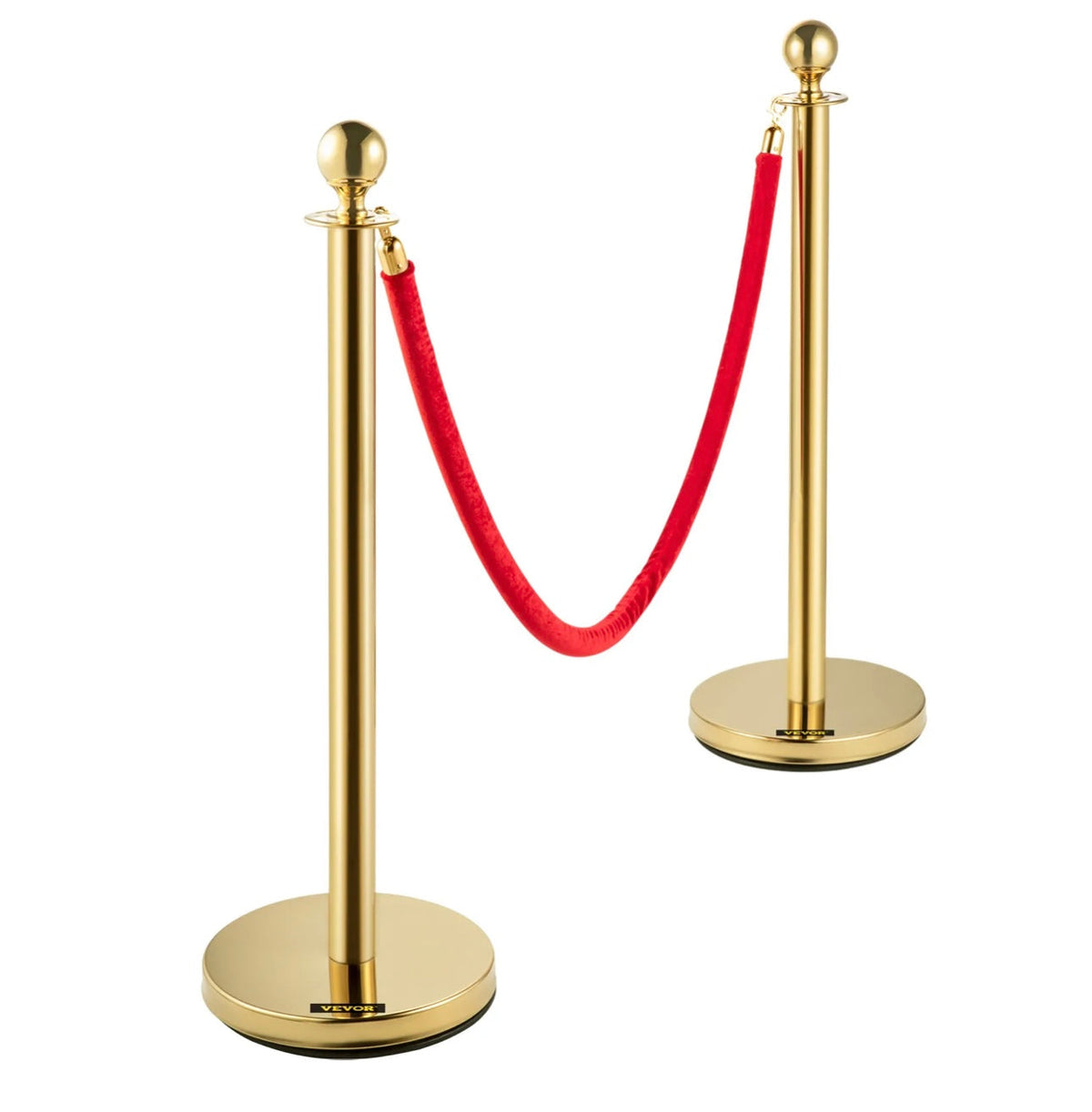 Gold crowd control barriers, posts and stanchions