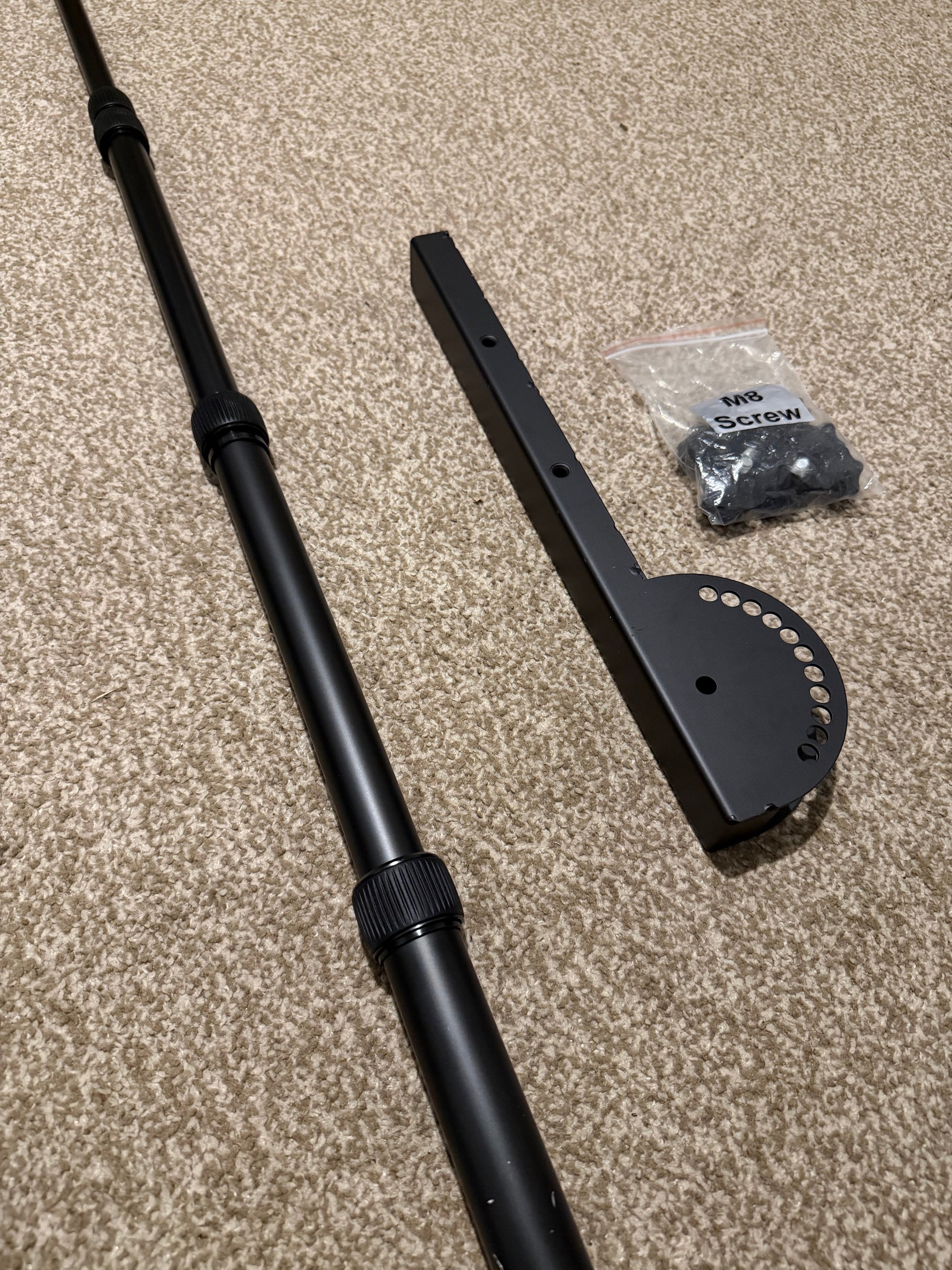 Telescopic metal replacement arm for 360 photo booth
