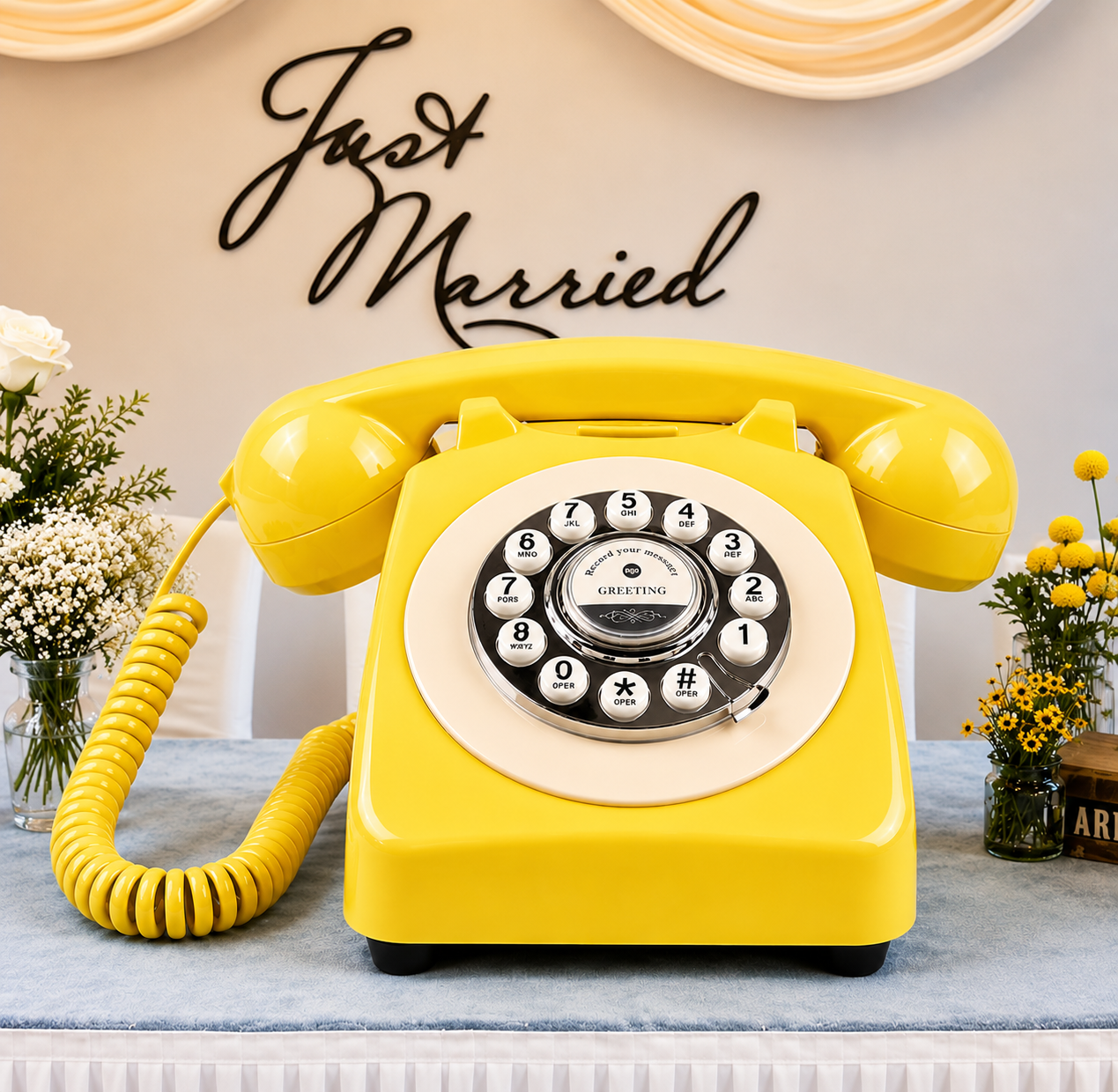 Audio guestbook telephone for weddings and events