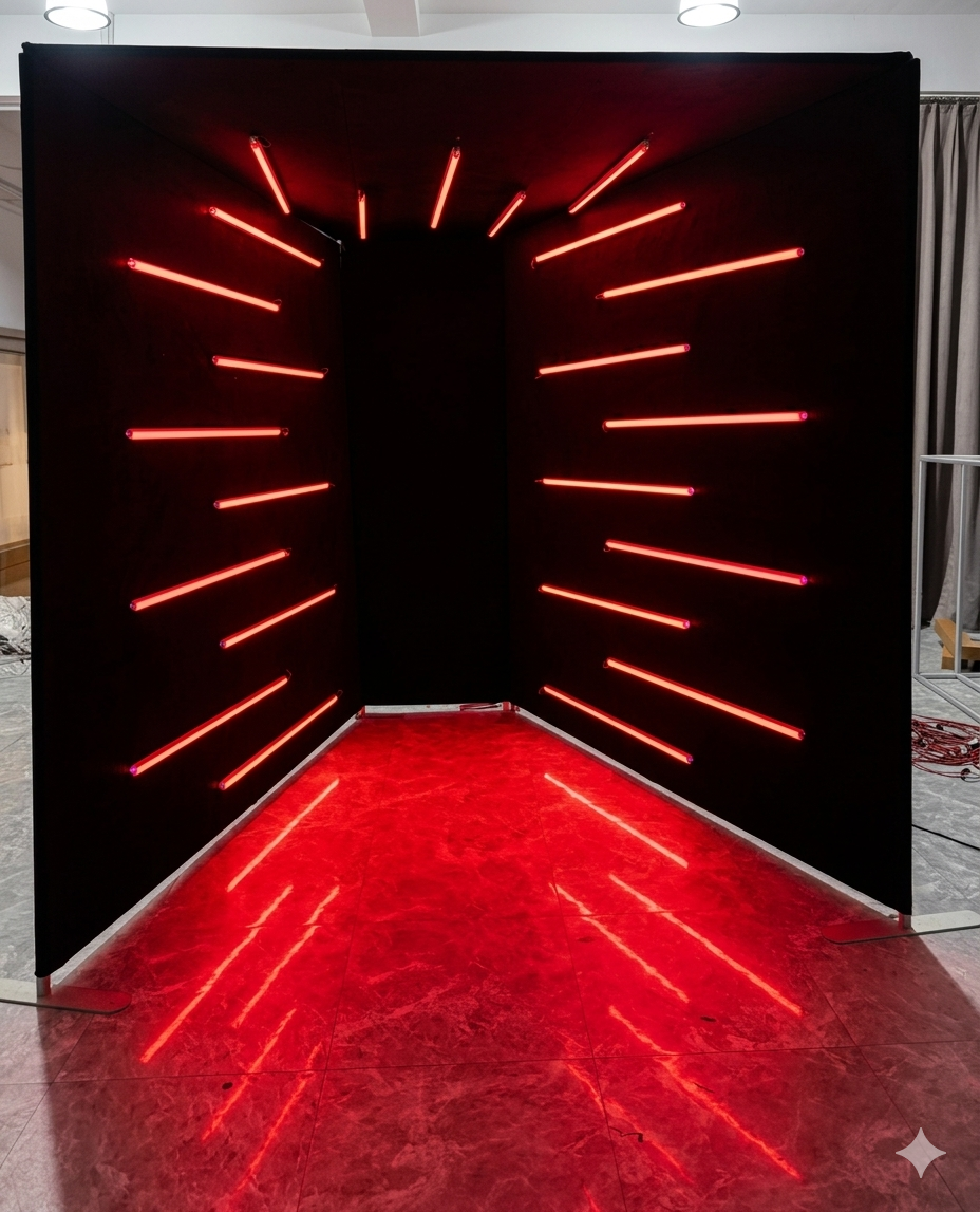 Vogue tunnel LED photo booth backdrop enclosure