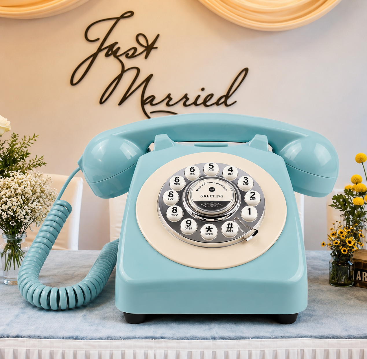 Audio guestbook telephone for weddings and events