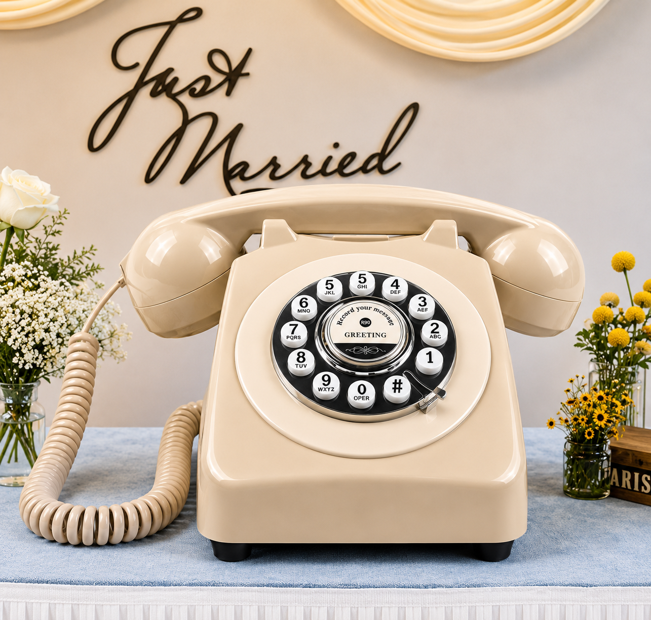 Audio guestbook telephone for weddings and events