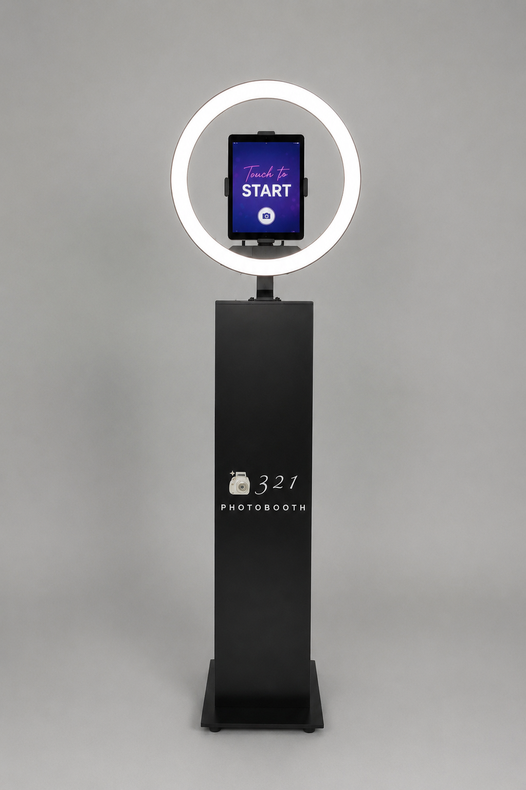 iPad Selfie Pod Photo Booth - Portable Booth with LED Ring Light