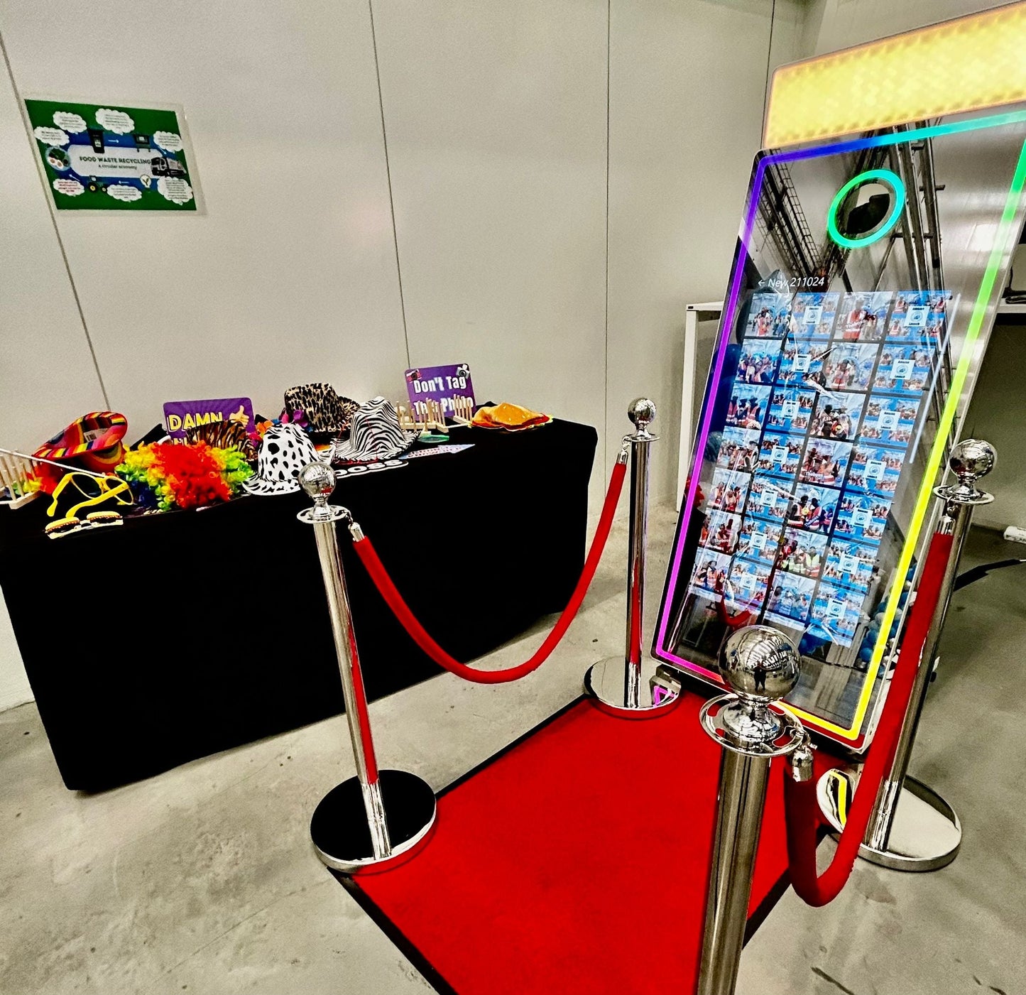 Magic Mirror Photo Booth with Wheels - Touchscreen Mirror Booth