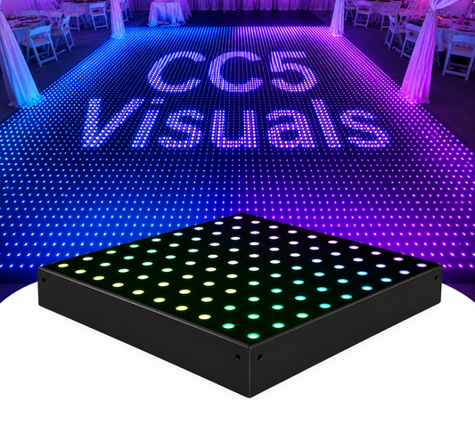 Digital LED glass dance floor for events