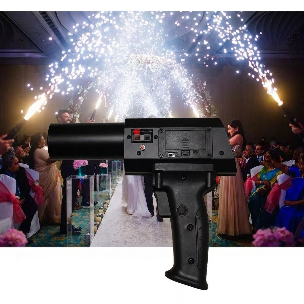 Mini handheld cold spark gun for events